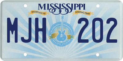 MS license plate MJH202