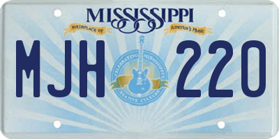 MS license plate MJH220