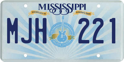 MS license plate MJH221