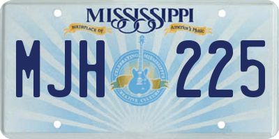 MS license plate MJH225
