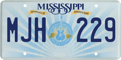 MS license plate MJH229