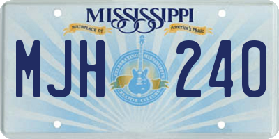 MS license plate MJH240