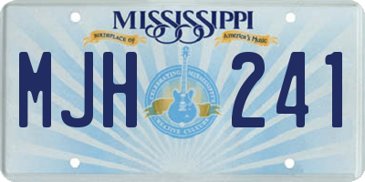 MS license plate MJH241