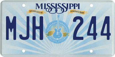MS license plate MJH244