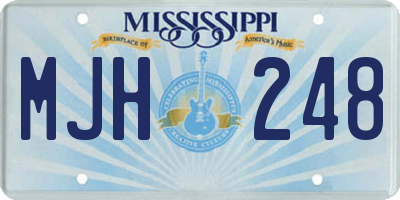 MS license plate MJH248