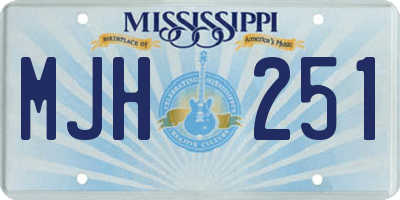 MS license plate MJH251