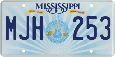 MS license plate MJH253