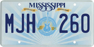 MS license plate MJH260