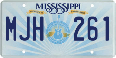 MS license plate MJH261