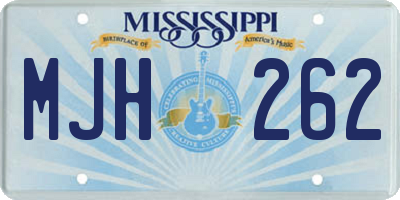 MS license plate MJH262