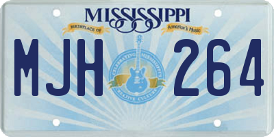 MS license plate MJH264