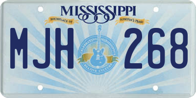 MS license plate MJH268