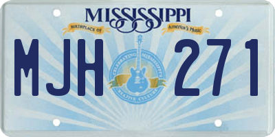 MS license plate MJH271