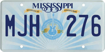 MS license plate MJH276
