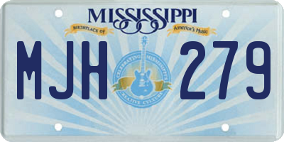 MS license plate MJH279