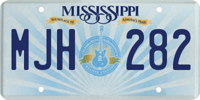MS license plate MJH282