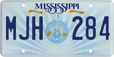 MS license plate MJH284