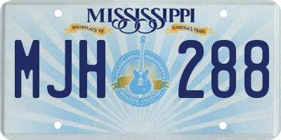 MS license plate MJH288