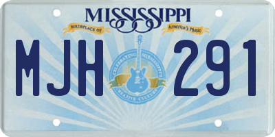 MS license plate MJH291
