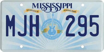 MS license plate MJH295