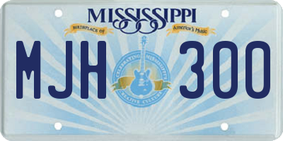 MS license plate MJH300