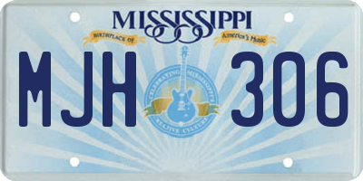 MS license plate MJH306