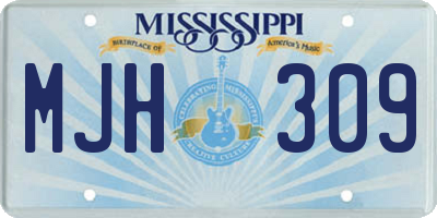 MS license plate MJH309