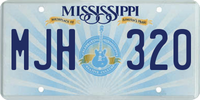 MS license plate MJH320