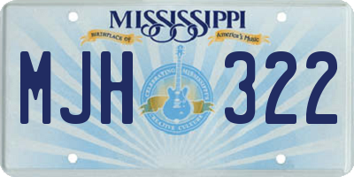 MS license plate MJH322