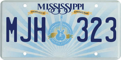 MS license plate MJH323