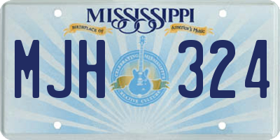 MS license plate MJH324