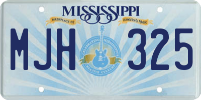 MS license plate MJH325