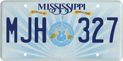 MS license plate MJH327