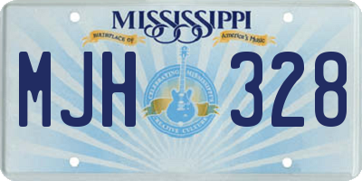MS license plate MJH328
