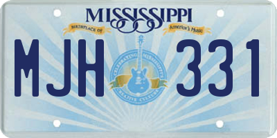 MS license plate MJH331