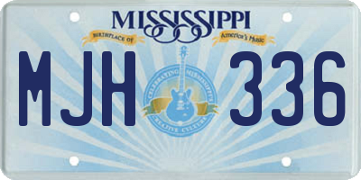 MS license plate MJH336