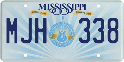 MS license plate MJH338