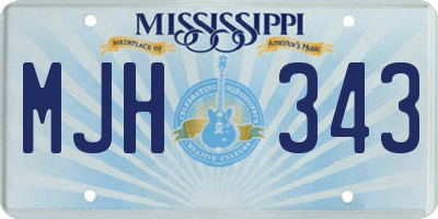 MS license plate MJH343