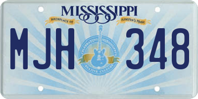 MS license plate MJH348