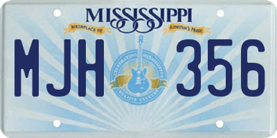 MS license plate MJH356