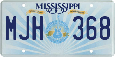 MS license plate MJH368