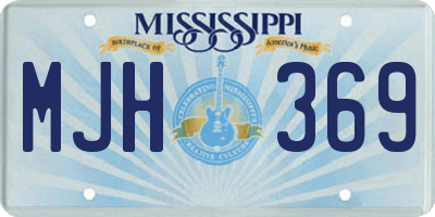 MS license plate MJH369