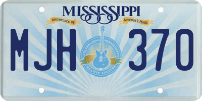 MS license plate MJH370