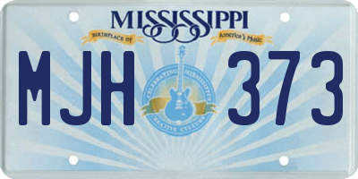 MS license plate MJH373