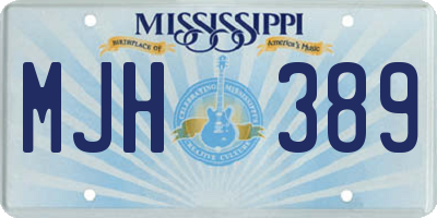 MS license plate MJH389
