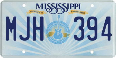 MS license plate MJH394