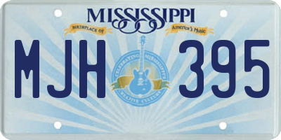 MS license plate MJH395