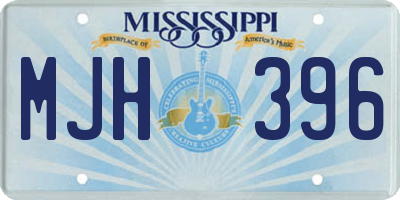 MS license plate MJH396