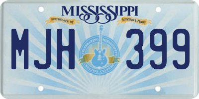 MS license plate MJH399