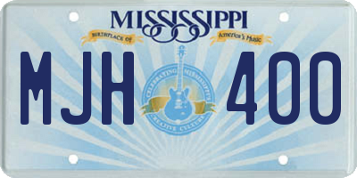 MS license plate MJH400